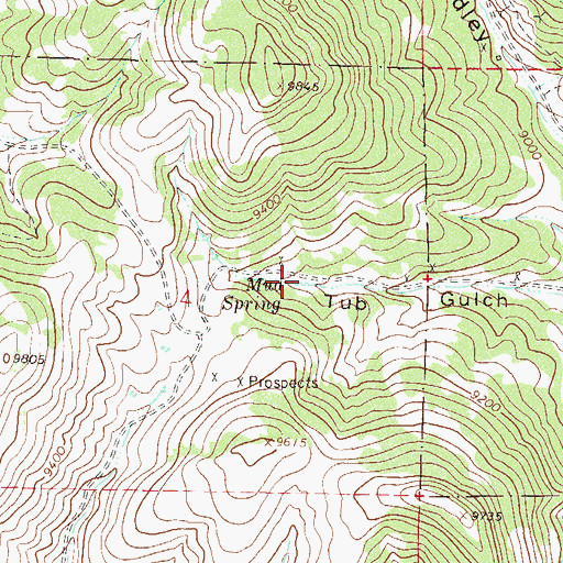 Topographic Map of Mud Spring, CO