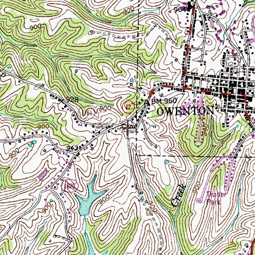Topographic Map of Forsee Cemetery, KY