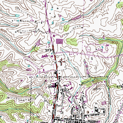 Topographic Map of Owenton Independent Order of Odd Fellows Cemetery, KY