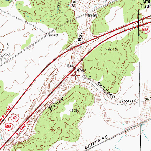Topographic Map of Box Canyon, AZ