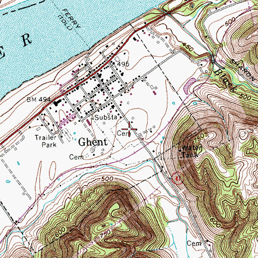 Topographic Map of Scott Number 1 Cemetery, KY
