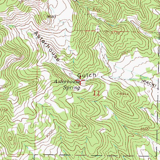 Topographic Map of Asterhouse Spring, CO