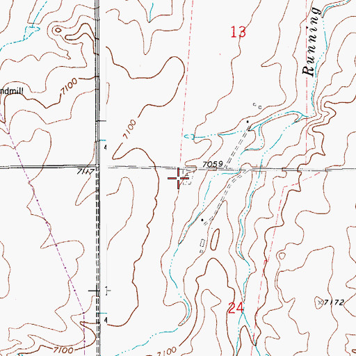 Topographic Map of James Cemetery, CO