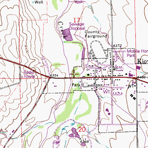 Topographic Map of Hungate Memorial, CO