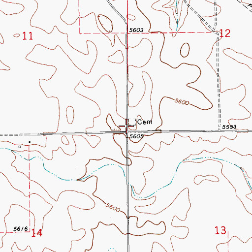 Topographic Map of Limon Mennonite Cemetery, CO