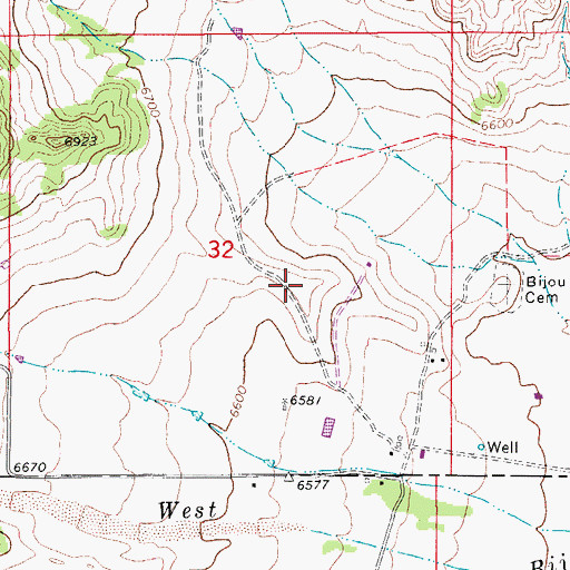 Topographic Map of Silva Ranch Cemetery, CO