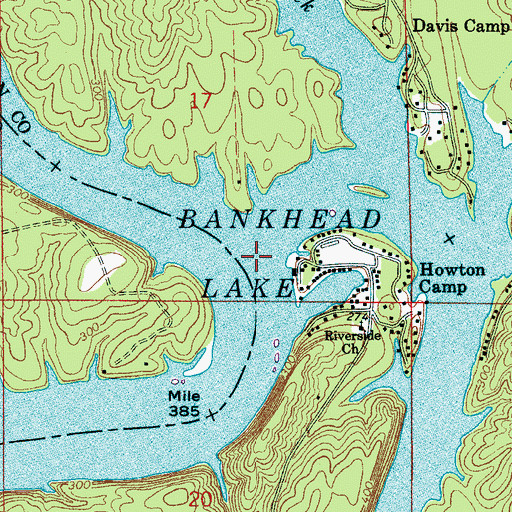Topographic Map of Locust Fork, AL