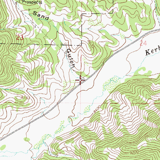 Topographic Map of Sand Gulch, CO