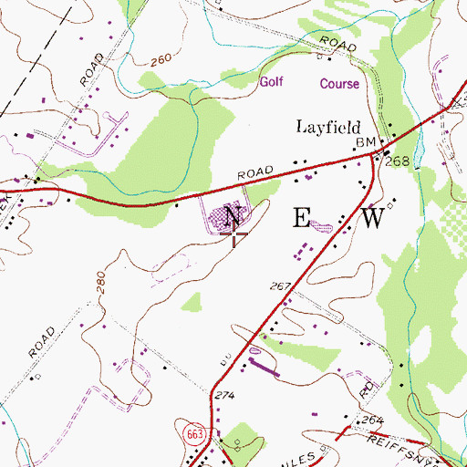 Topographic Map of Boyertown East Junior High School, PA