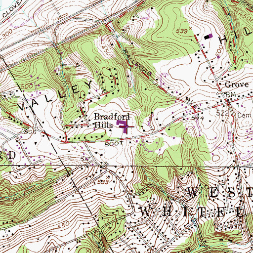 Topographic Map of Mary C Howse Elementary School, PA