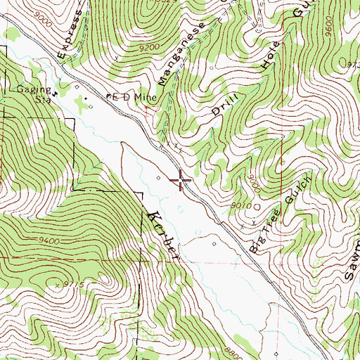 Topographic Map of Drill Hole Gulch, CO
