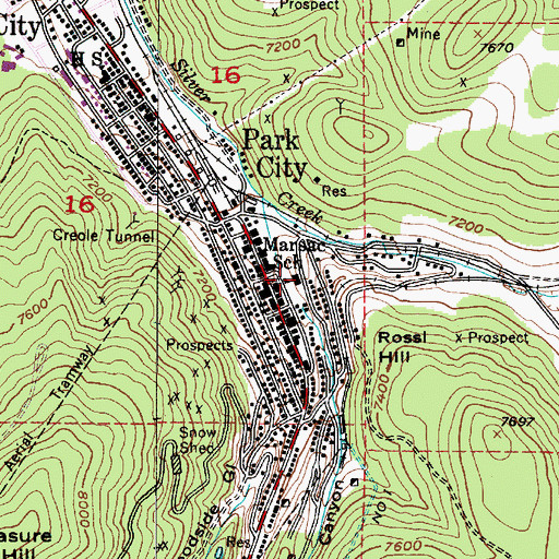 Topographic Map of Park City City Hall, UT