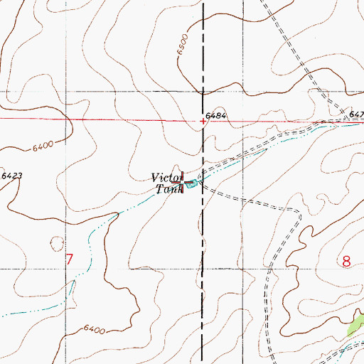 Topographic Map of Victor Tank, NM