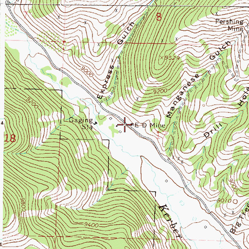 Topographic Map of E D Mine, CO