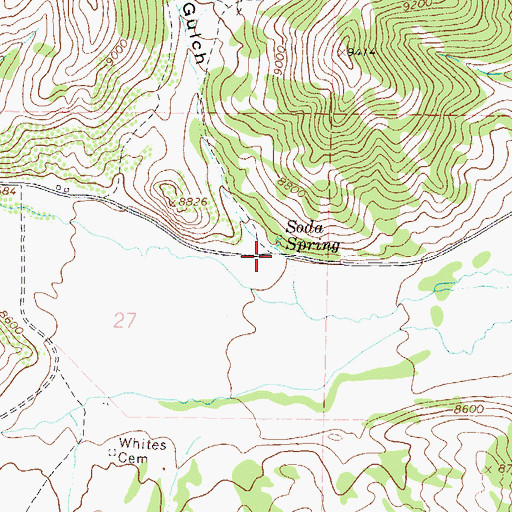 Topographic Map of Soda Spring Gulch, CO