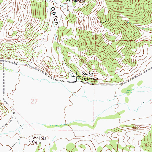 Topographic Map of Soda Spring, CO