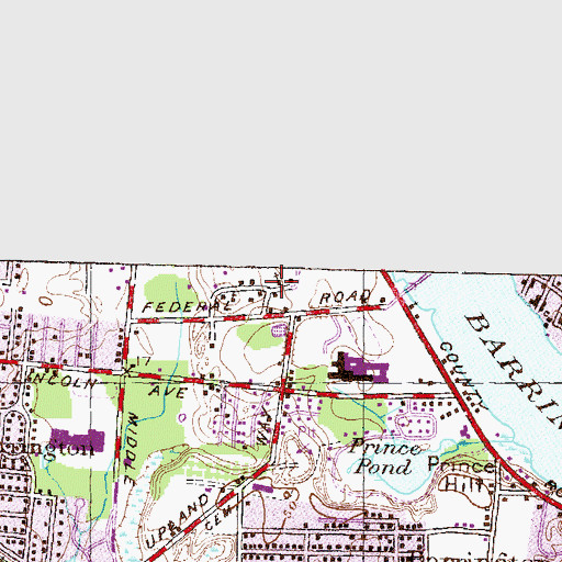 Topographic Map of Chapin Memorial Chapel, RI