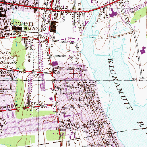 Topographic Map of Child Street School, RI