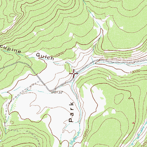 Topographic Map of Porcupine Gulch, CO