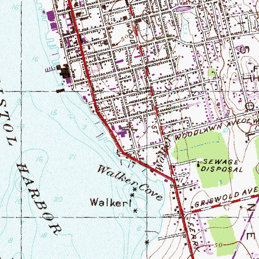 Topographic Map of Herreshoff Marine Museum, RI