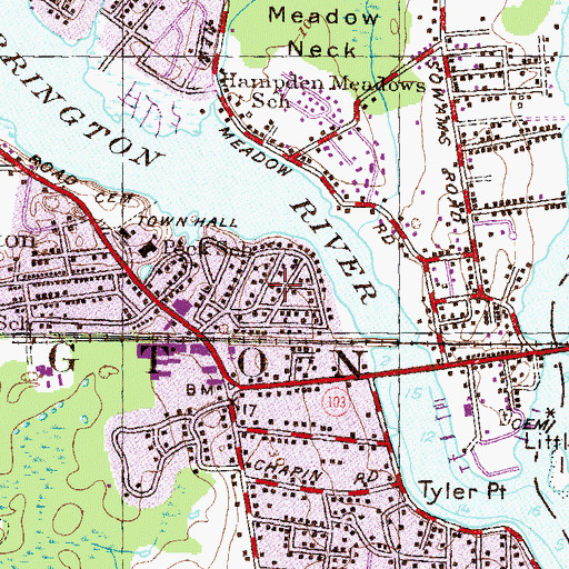Topographic Map of Holy Angels Roman Catholic Church, RI