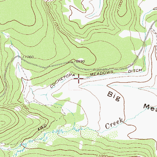 Topographic Map of Cochetopa Meadows Ditch, CO