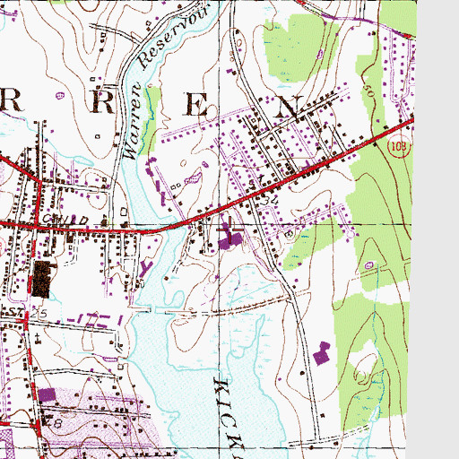 Topographic Map of Kickemuit Middle School, RI
