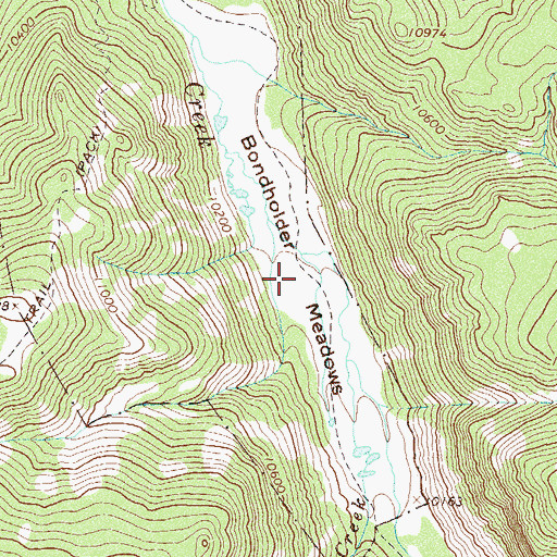 Topographic Map of Bondholder Meadows, CO