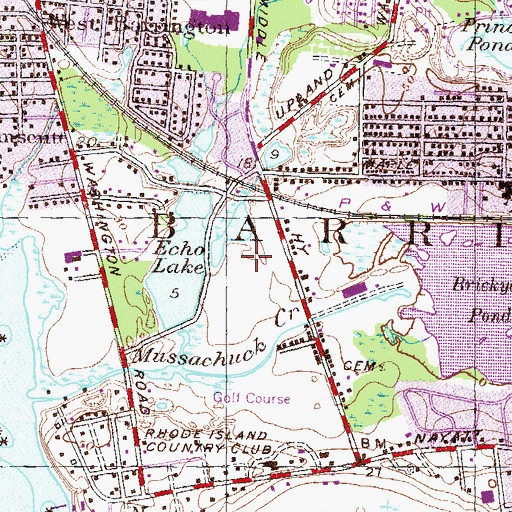 Topographic Map of Narragansett Brick Works (historical), RI