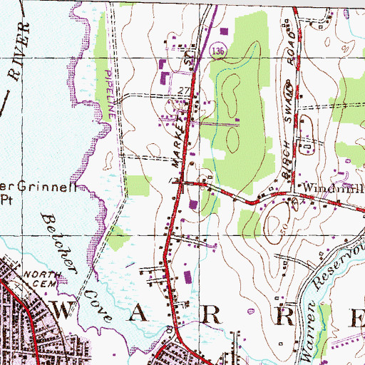 Topographic Map of New Hope Christian Church, RI