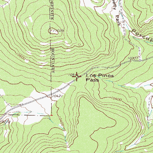 Topographic Map of Los Pinos Pass, CO