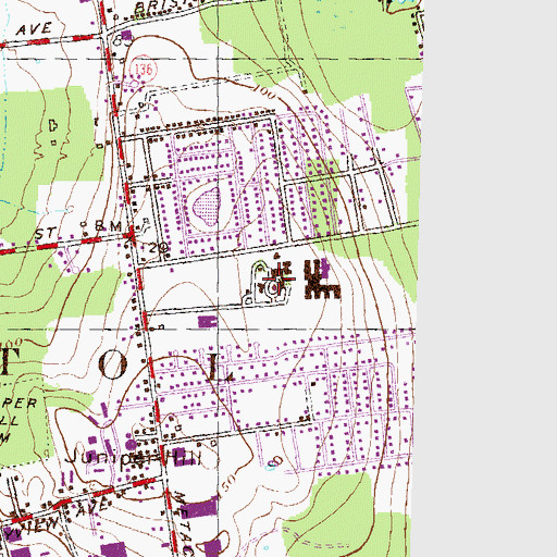 Topographic Map of Rhode Island Soldiers Home, RI