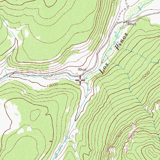 Topographic Map of East Fork Los Pinos Creek, CO