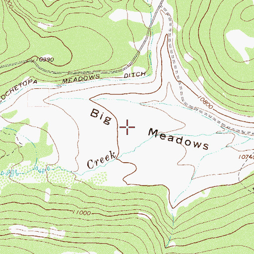 Topographic Map of Big Meadows, CO