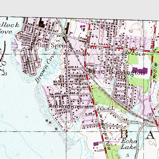 Topographic Map of Saint Mathews Episcopal Church, RI