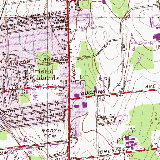 Topographic Map of Sea Side Nursery, RI