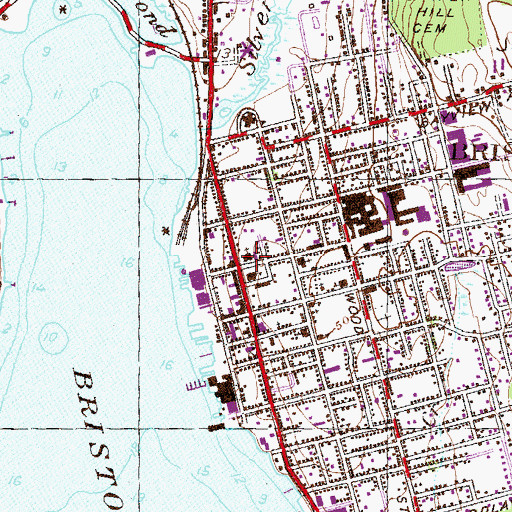 Topographic Map of Trinity Episcopal Church (historical), RI