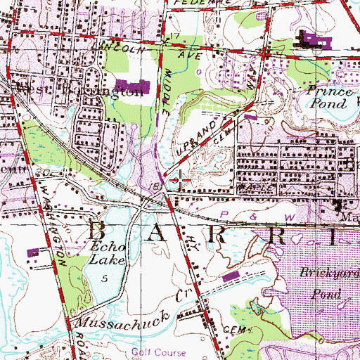 Topographic Map of Volpes Pond, RI