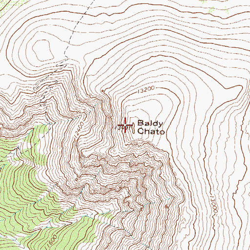 Topographic Map of Baldy Chato, CO