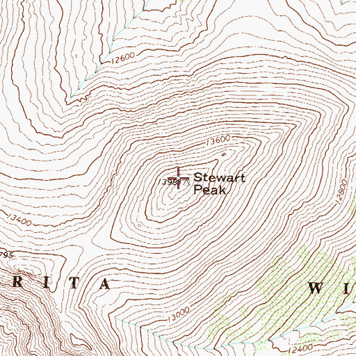 Topographic Map of Stewart Peak, CO