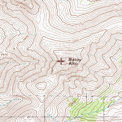 Topographic Map of Baldy Alto, CO