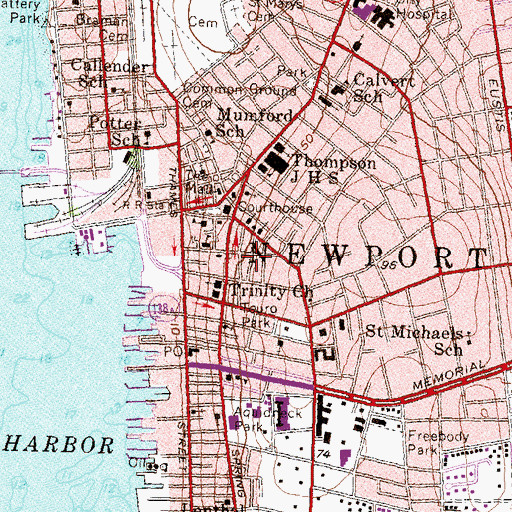 Topographic Map of Baha'i Faith Church, RI