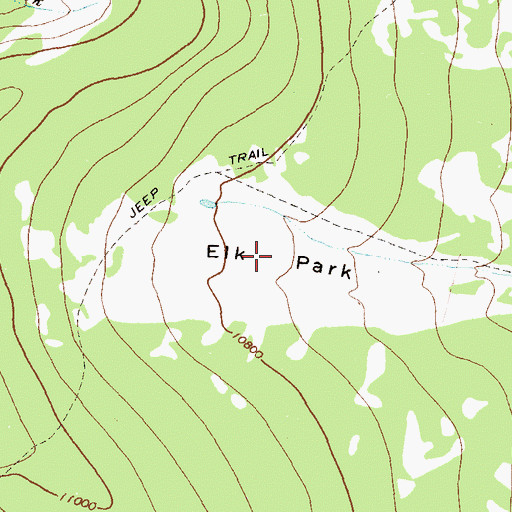 Topographic Map of Elk Park, CO