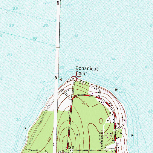 Topographic Map of Conanicut Island Light (historical), RI
