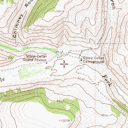 Topographic Map of North Fork Saguache Creek, CO