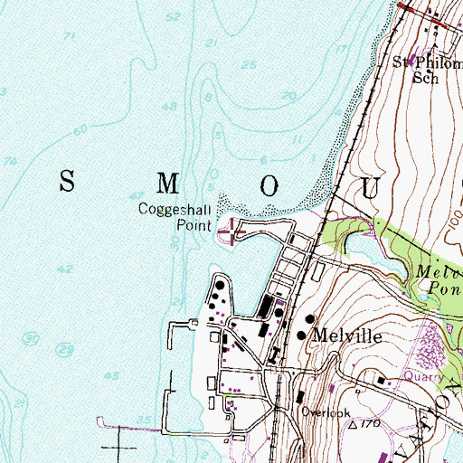 Topographic Map of East Passage Yachting Center, RI