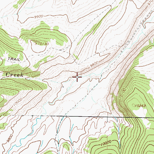 Topographic Map of Miners Creek, CO