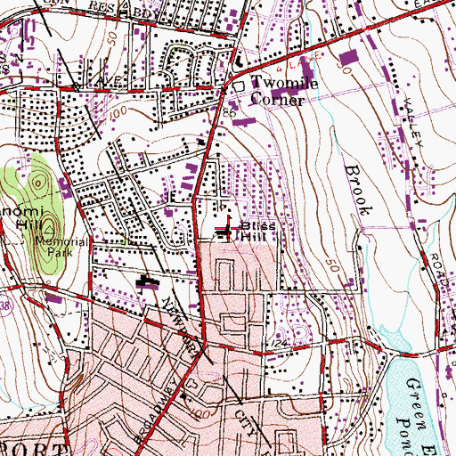 Topographic Map of George H Triplett School, RI