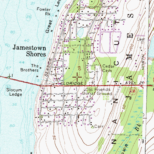 Topographic Map of Hazard Farm (historical), RI