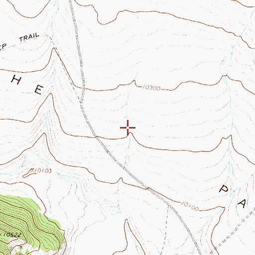 Topographic Map of Saguache Park, CO